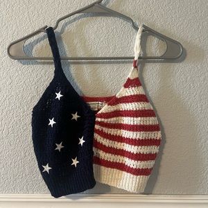 Knitted American Eagle tank top. Size small.